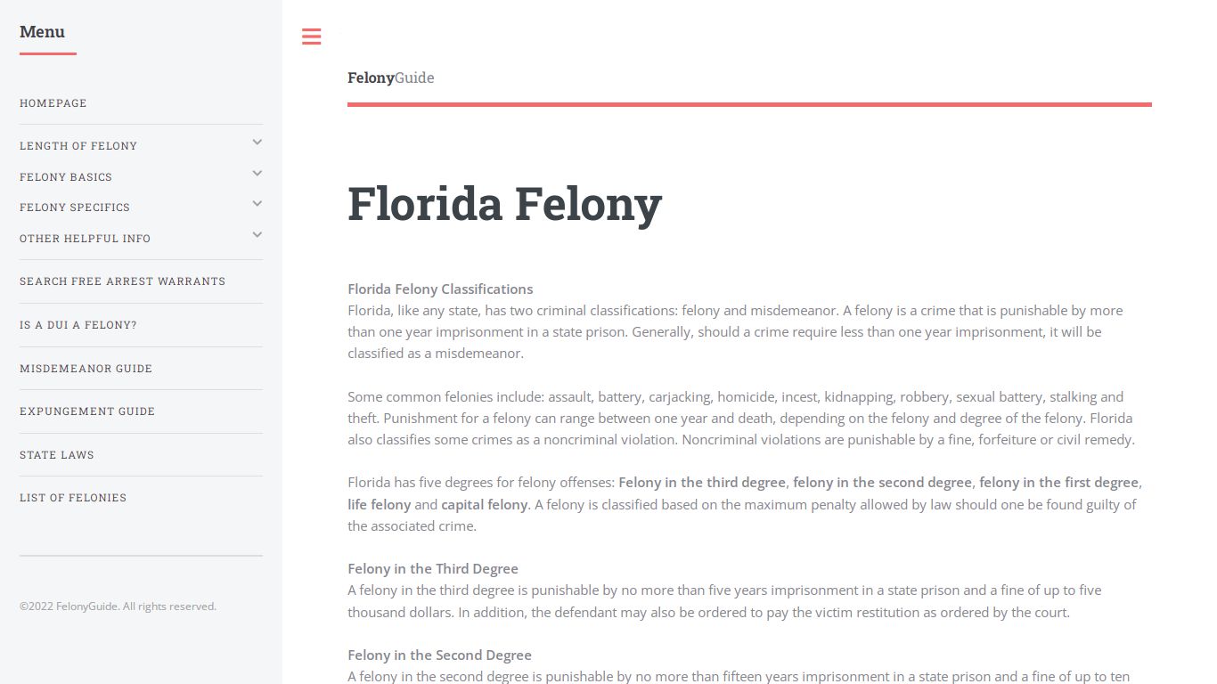 Florida Felony - FelonyGuide